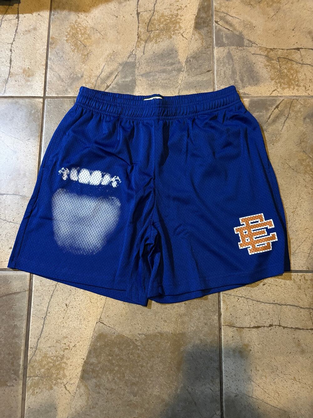 Eric Emanuel blue tongue shorts